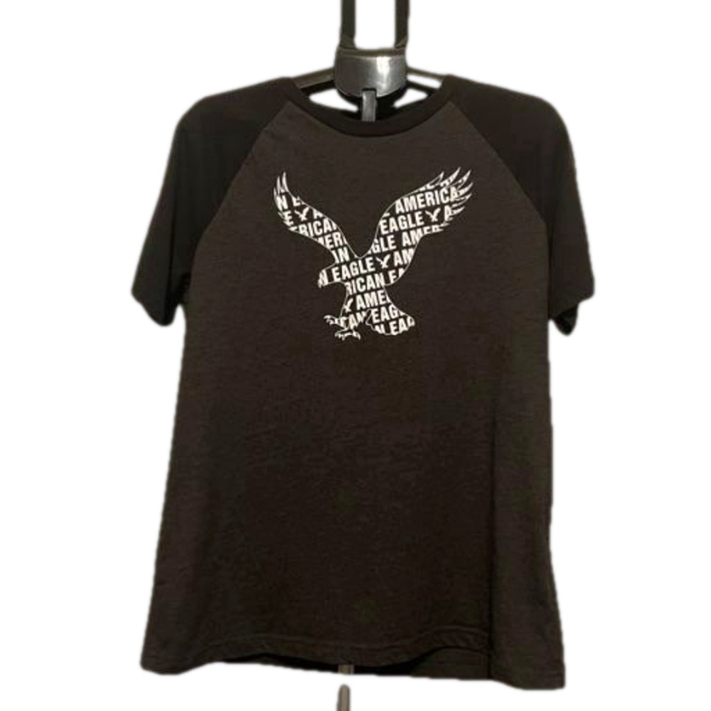 Men's American Eagle T-Shirt, Size L, Gray & Black